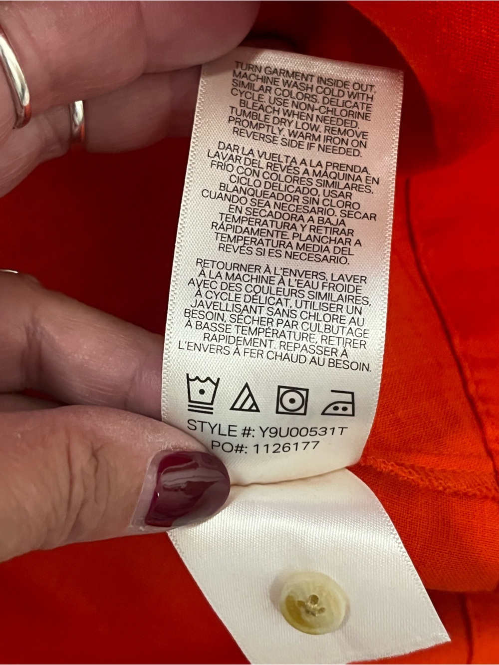 Scotch & Soda Pleated Dolman Sleeve Linen Blend Orange Midi Dress Small - Picture 11 of 14